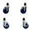 Service Caster 4'' Solid Poly Wheel Swivel 1-7/8'' Expanding Stem Caster Set 2 Brakes, 4PK SCC-EX20S414-SPUS-2-TLB-2-178 - alternate 1